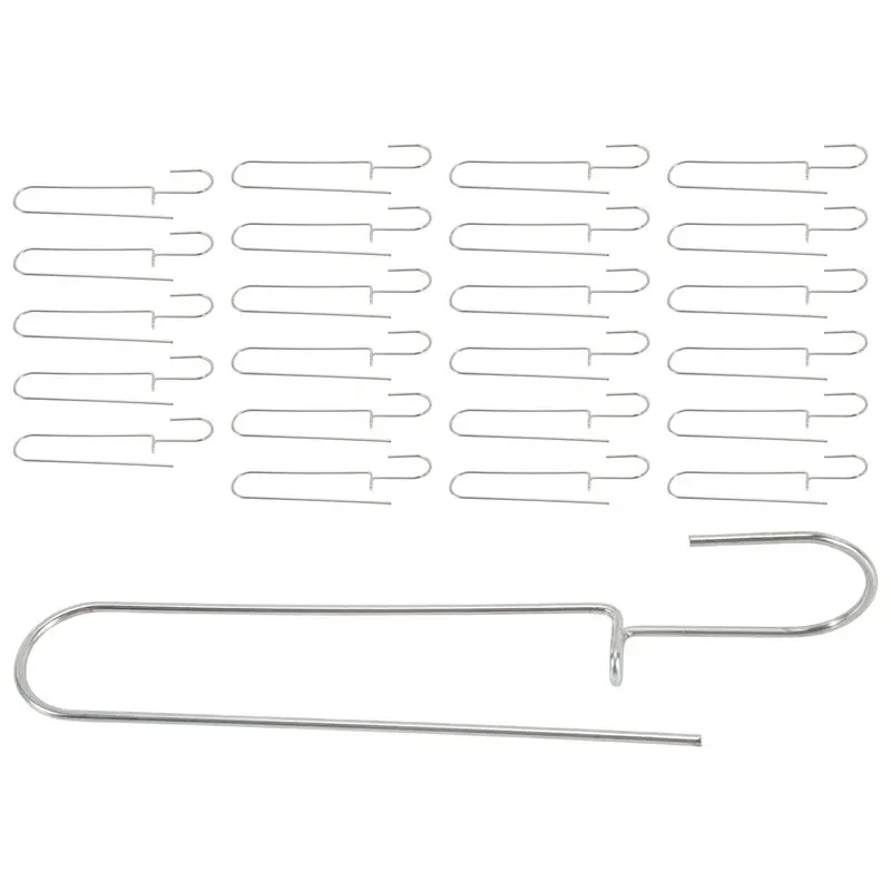 

ABGG-24 Pcs 7.3 Inch Metal Pattern Hooks Sewing Pattern Making Hanging Hanger Durable Easy To Use Silver