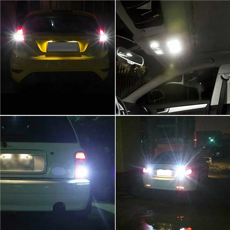 AU28-40Pcs 6000K White 1157 50SMD Tail Brake LED Lights Bulb BAY15D 12V