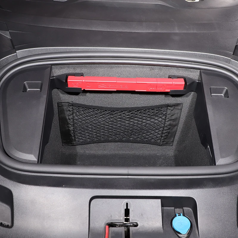 For Porsche Taycan 2019 2020 2021 2022 Polyester Black Car Trunk both sides Storage Mesh Bag Cargo Storage Net Car Accessories