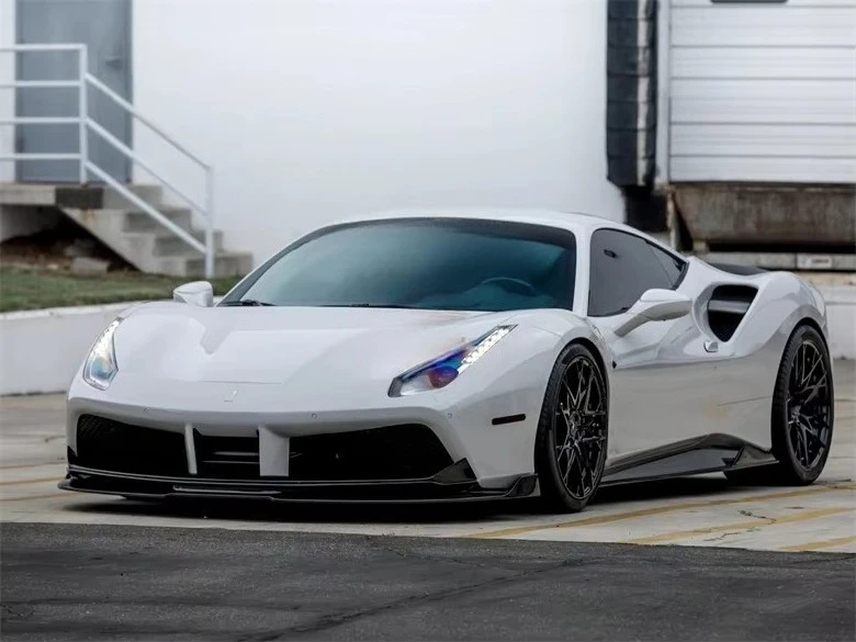

For Ferrari 488 GTB Spider Upgrade V Style Carbon Fiber Front Lip Side Skirt Rear Diffuser Rear Spoiler Body Kit