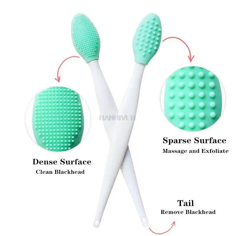 Cleanser Gezichtsneusborstelreiniger gezichtsbehandeling zachte siliconen exfoliator zwarte vlekken los neusreiniger gezichtsverzorgingstool op