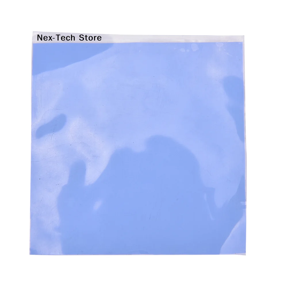 1Pcs Cooling Thermal Conductive Silicone Pad Blue GPU CPU Heatsink Cooling Thermal Conductive Silicone Pad 100mmx100mmx0.5mm