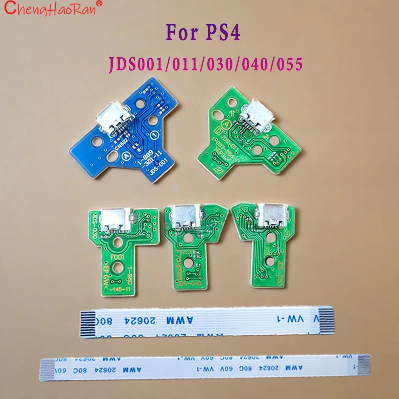 1 סט עבור Ps4 בקר מטען מיקרו USB שקע יציאת dock 12pin 14pin jds 001 011 030 040 055 כבל מחבר