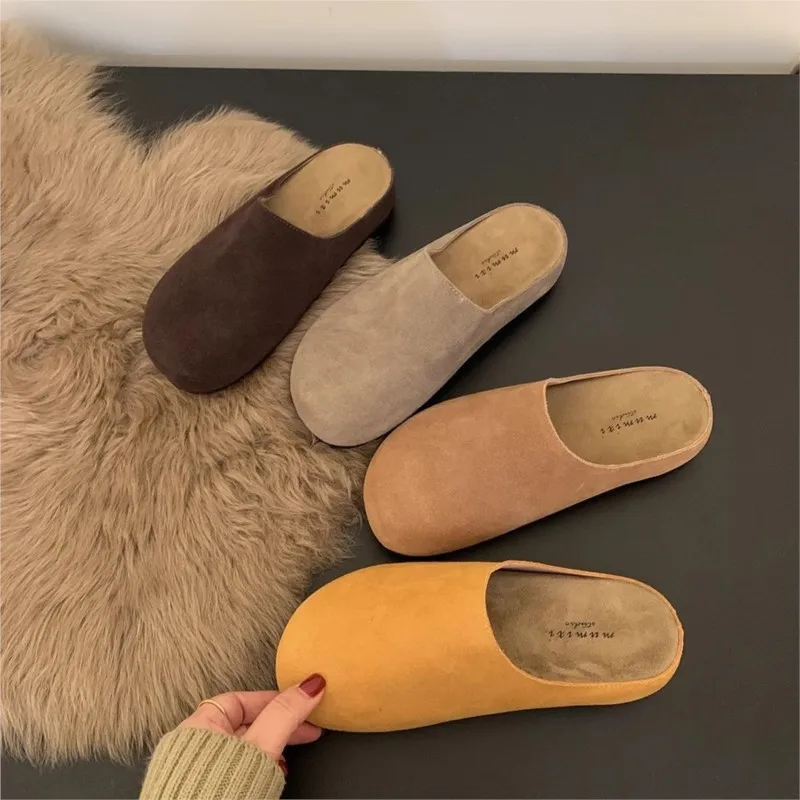 Crestar Fashion Flat Slippers For Women 2025 New Outdoor Cozy Soft Flat Mules Lady Retro Spring House Slides Antiskid Beach Shoe image 4