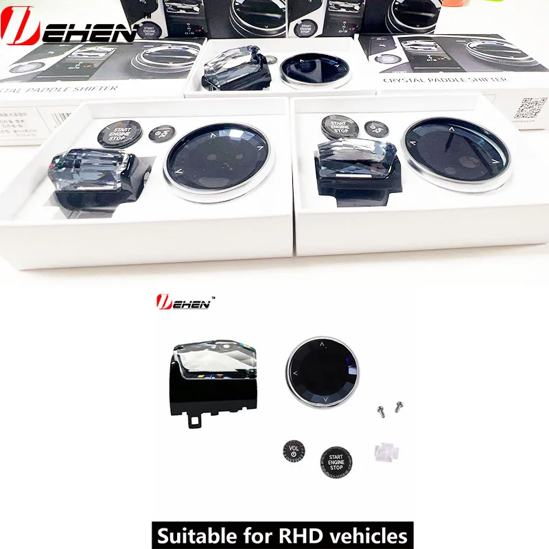 

RHD For BMW G20 G21 X5 G05 X6 G06 X7 G07 X3 i3 i4 Crystal 4Pcs SetCrystal Gear Shift Paddles Knob Original Style Metal Base