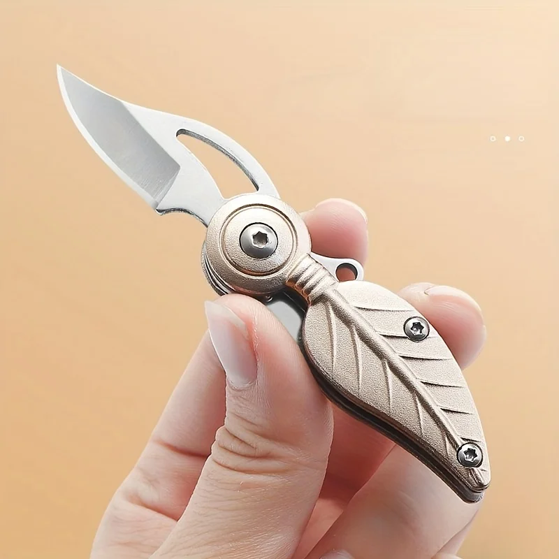 Leaf Folding Knife High Hardness Multi-function Knife Small Mini Sharp Portable Equipment Small Tool Keychain Express