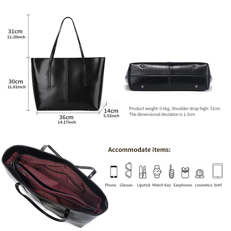 المرأة البقرة حقيبة كتف جلدية حقيقية الإناث الرجعية الفاخرة مصمم جلد البقر حقائب السيدات التنقل سعة كبيرة حمل الحقائب