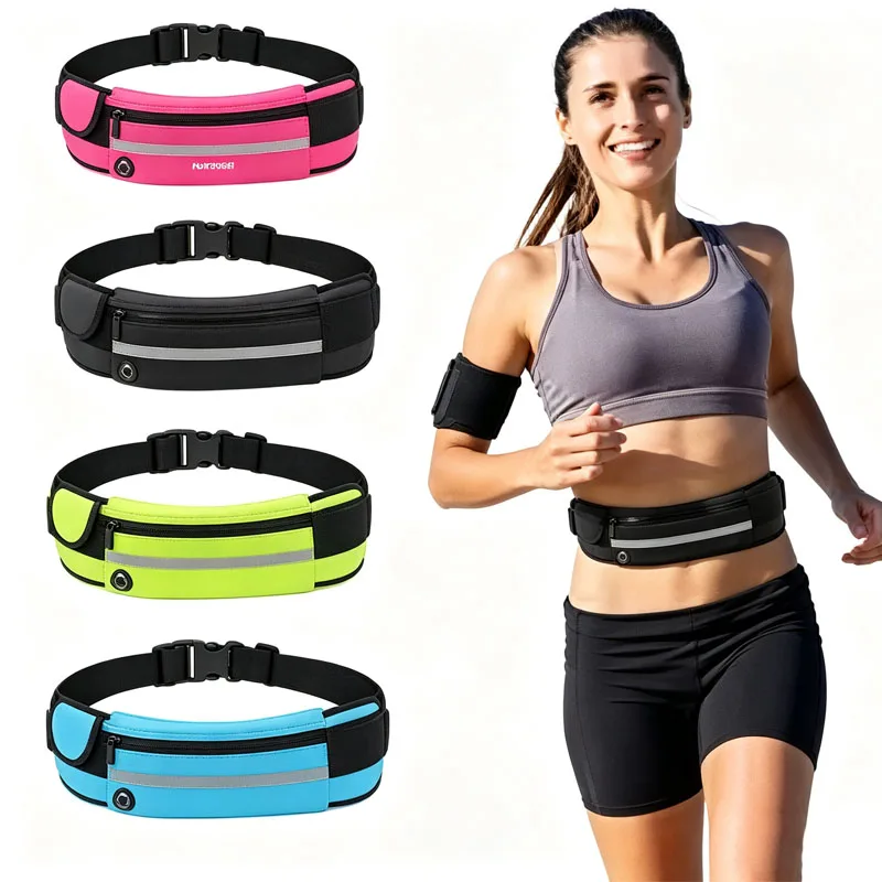Random color multi-color waist bag is suitable for sports, travel, outdoor activities, running and storage purposes.