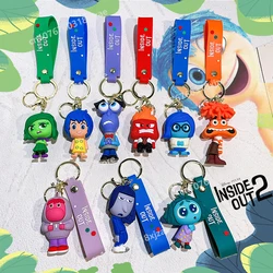 2024 New Inside Out 2 Keychain Cartoon Movie Anime Figure Anxiety Ennui Envy Girls Creative Bag Pendant Car Keychains Toys Gifts