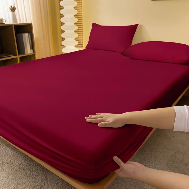 1 piece of solid matte bedsheet, wine red bedspread for bedroom, bedding (excluding pillowcases)