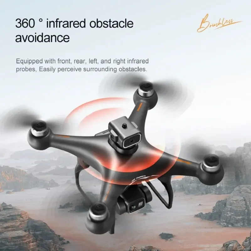 S116 MAX Elf Drone 8K Professional Dual HD Camera Optical Flow Brushless 360° Obstacle Avoidance WIFI FPV RC Dron Toys