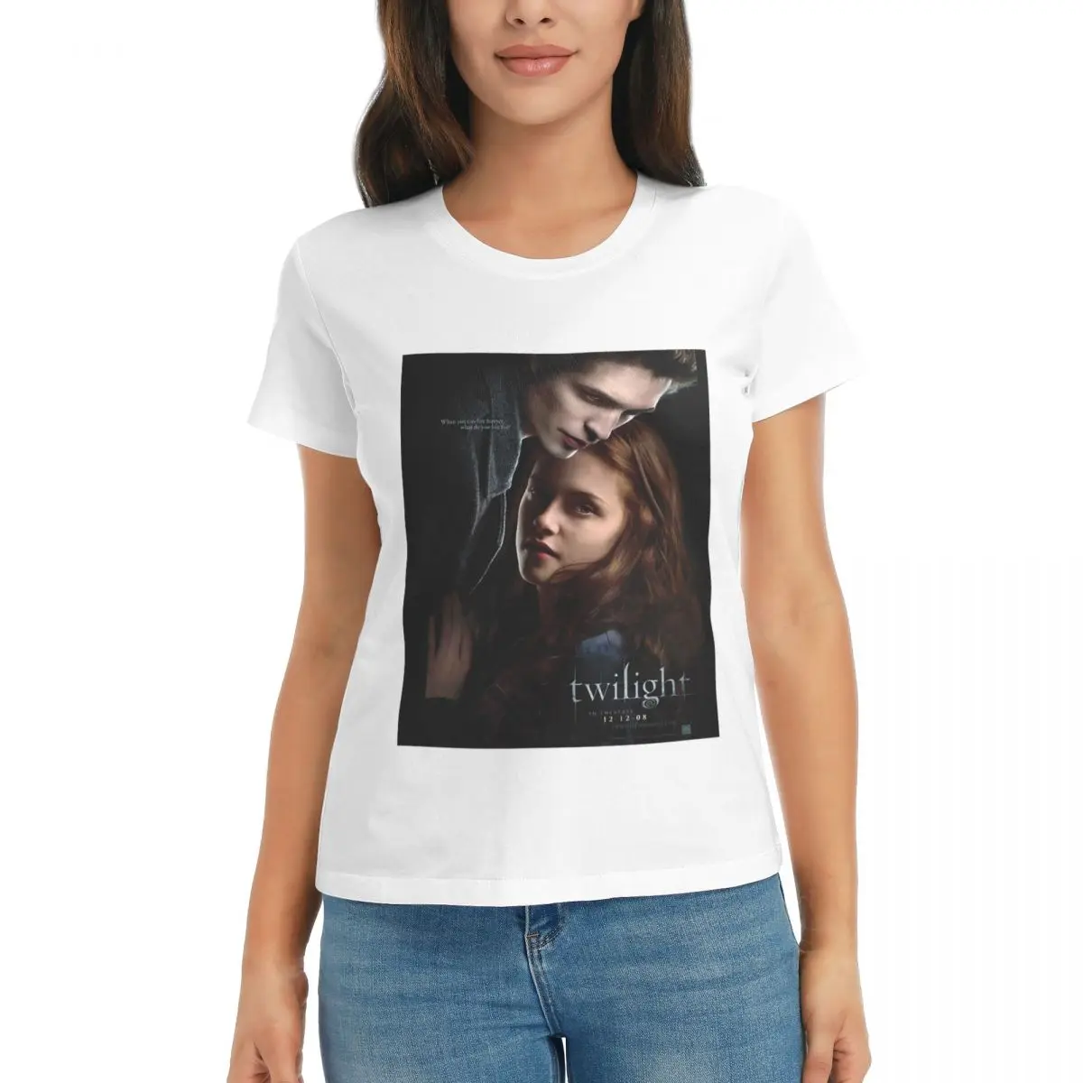 

Women T-Shirt The Twilight Saga Vampire Summer Short Sleeve Tees Round Neck Cotton T Shirts Clothes Tops Streetwear