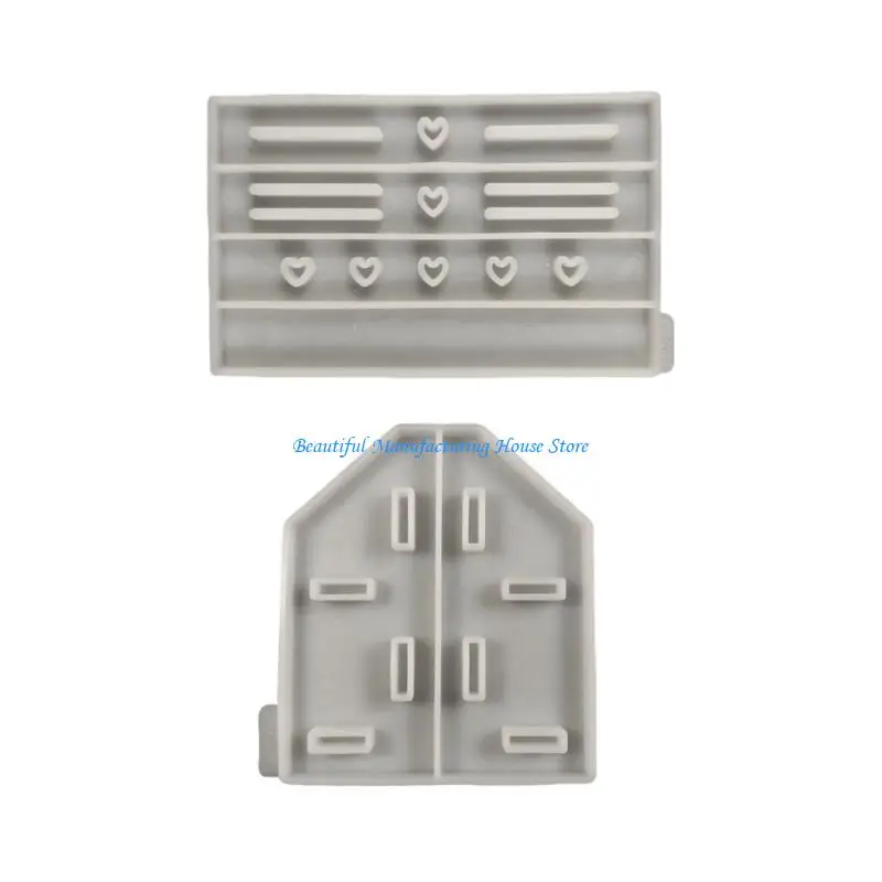 E56A Storage Rack Silicone Moulds Epoxy Resin Moulds Crafting Molds Multi Layer Shelf Molds Silicone Texture for Crafting