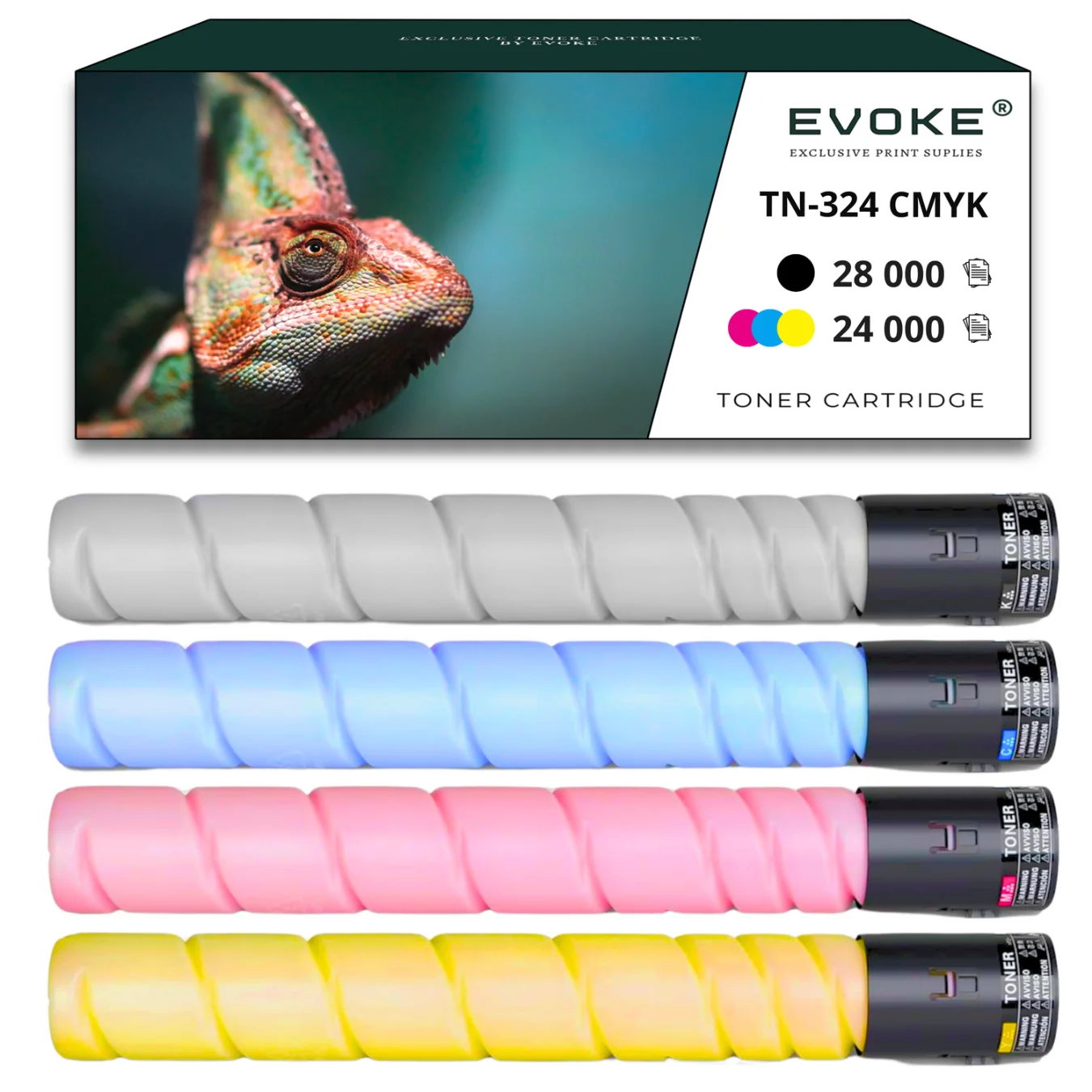 4x Konica Minolta Toner Printer Tn324 | Cmyk TN-324 Set