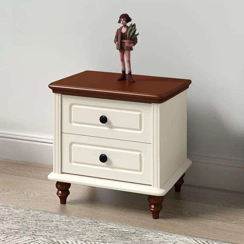 Italienische Designer-Nachttische mit Schublade, weiß, einzigartiger moderner Nachttisch, schmal, platzsparend, Mesitas De Noche Furniture Home