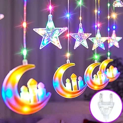 4.2 Meter 95Leds Star Moon Led Curtain String Light Ramadan Garland Light EID Mubarak Decor Lights For Home Islam Muslim Party