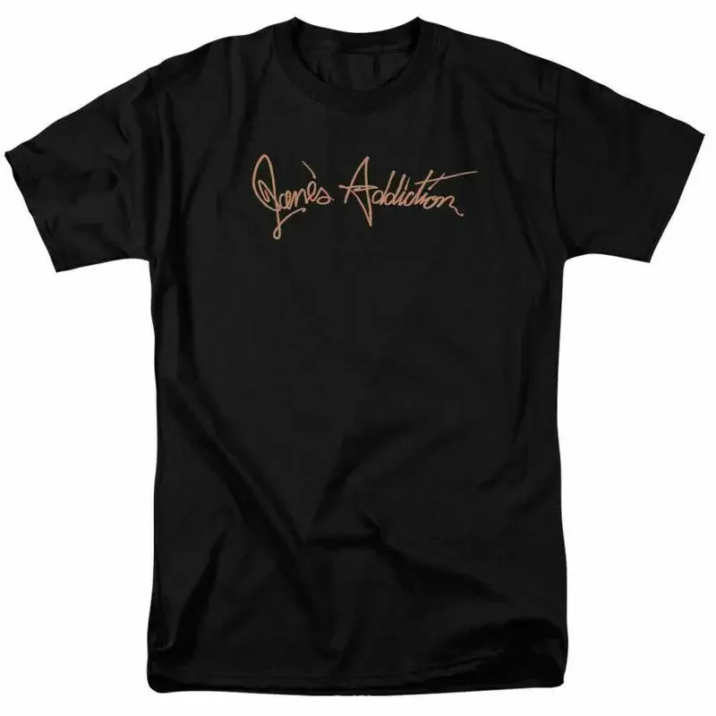 Camiseta con el logotipo de la banda de rock and roll «Jane's Addicition», diseño original, color negro.