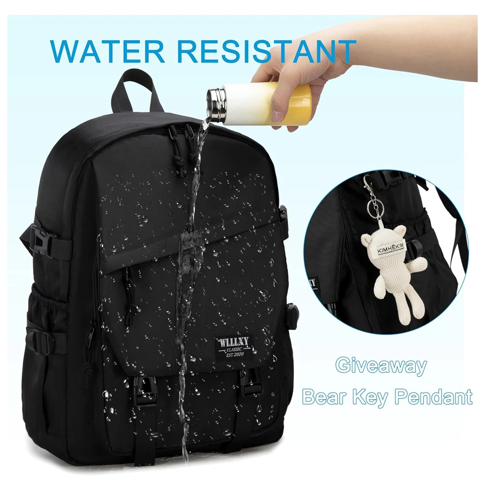 Caoroky Knight College حقيبة ظهر للكمبيوتر المحمول للرجال والنساء 3 قطع مجموعة حقيبة كتب كبيرة حقائب ظهر مدرسية مع حقيبة غداء مقلمة مضادة Th