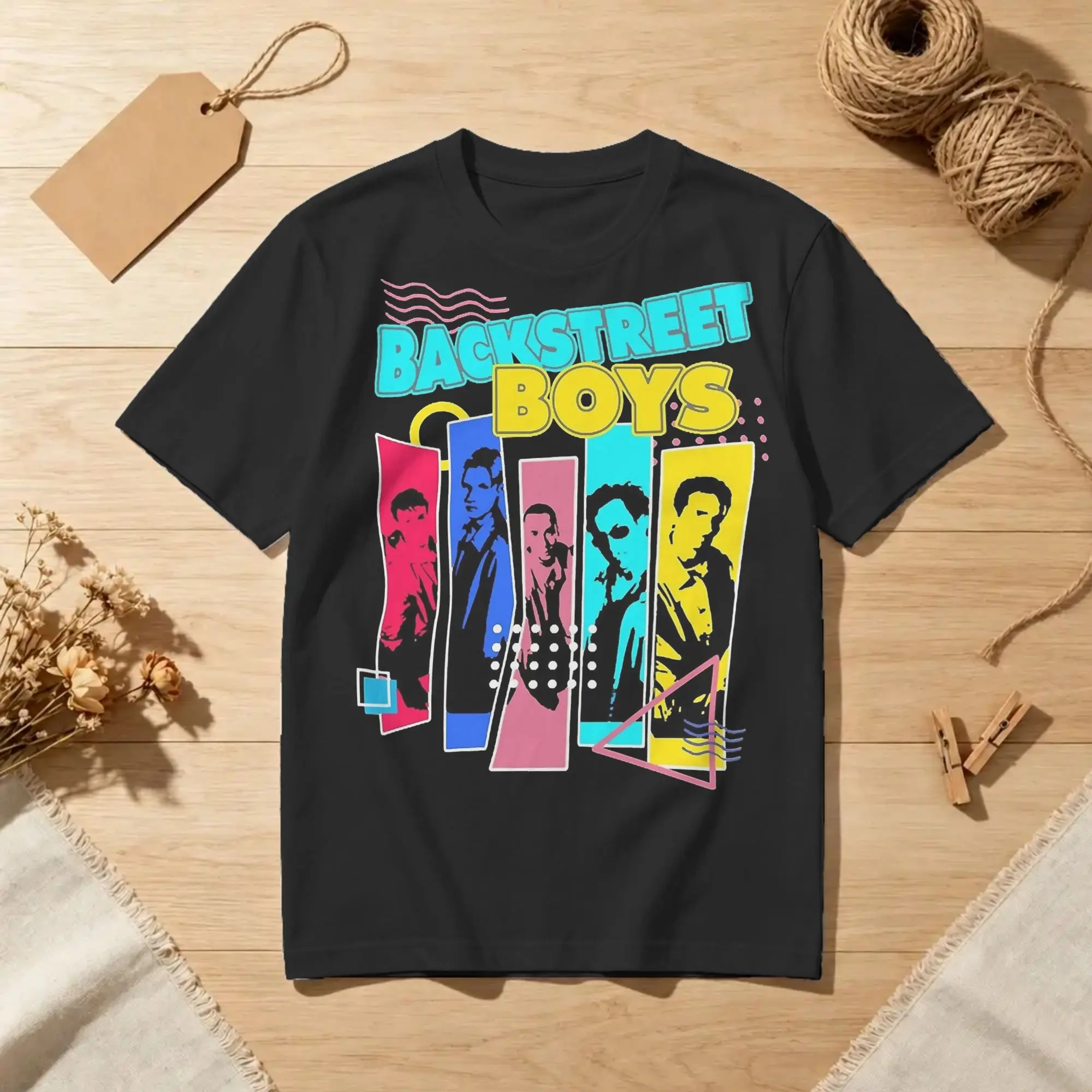 Camisetas da banda Backstreets Boys, para homens e mulheres, em algodão puro, com design moderno, gola redonda, manga curta, roupa de tamanho grande.