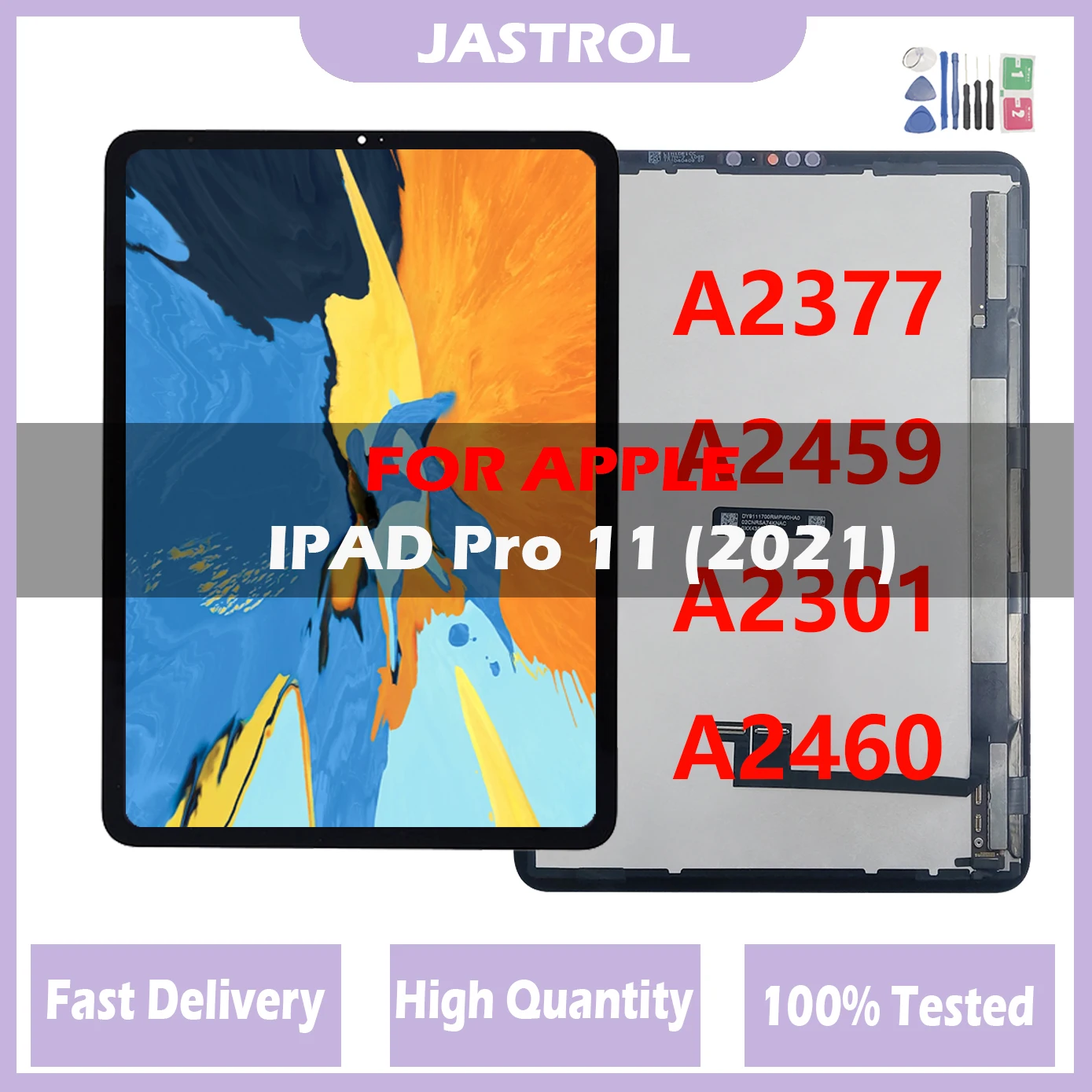 

100% Test Original For Apple iPad Pro 11 2021 LCD Display Touch Panel Screen For iPad Pro 3rd generation A2377 A2459 A2301 A2460