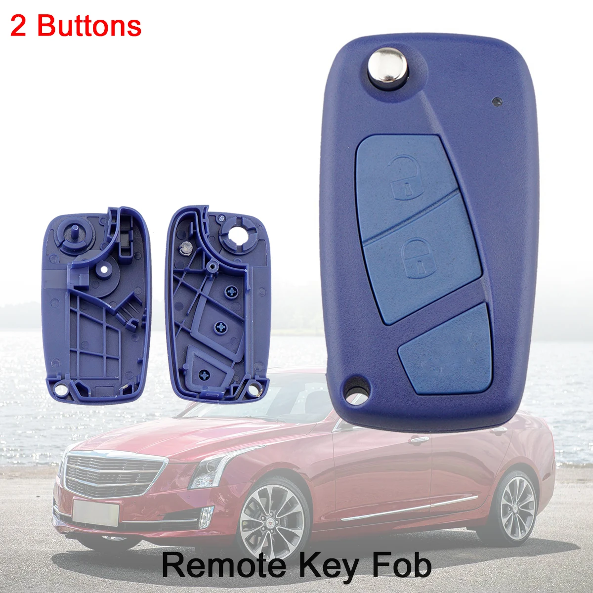 Obudowa pilota samochodowego z 2 przyciskami pasująca do Fiat Bravo Punto Ducato Panda Idea Doblo, zamiennik obudowy kluczyka.