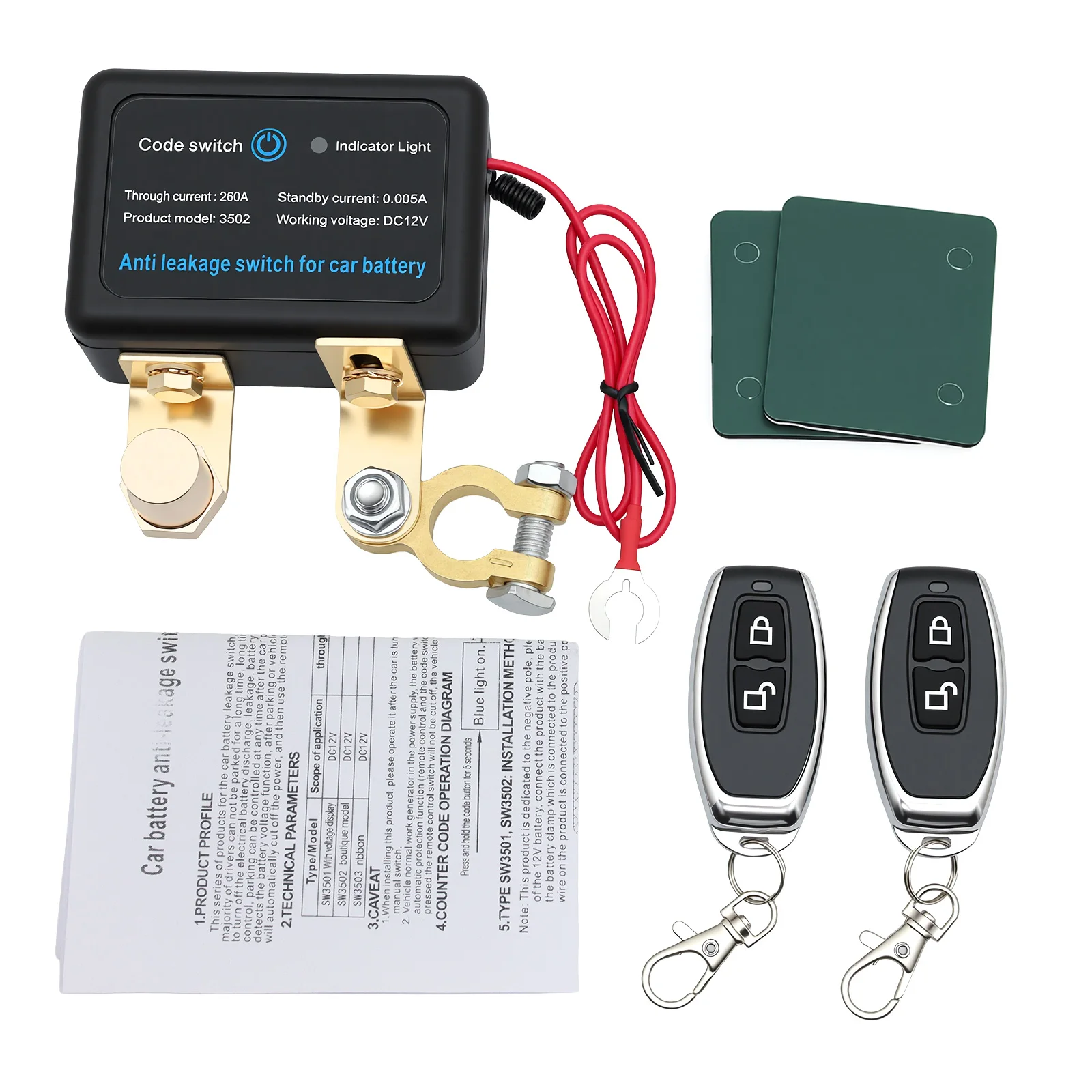 Auto 260A Batterie-Trennschalter mit Fernbedienung 12V Batterietrennschalter Ferngesteuerter Isolierschalter – Detail 8