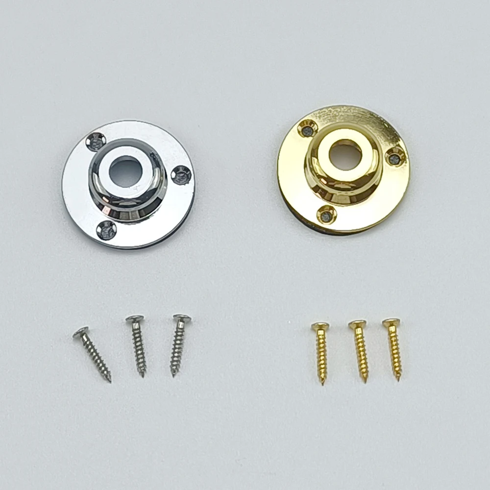 Brass Guitar output Input End Pin Jack Cover Acoustic Guitar Ukulele End Pin Jack Cover Silver Gold Black