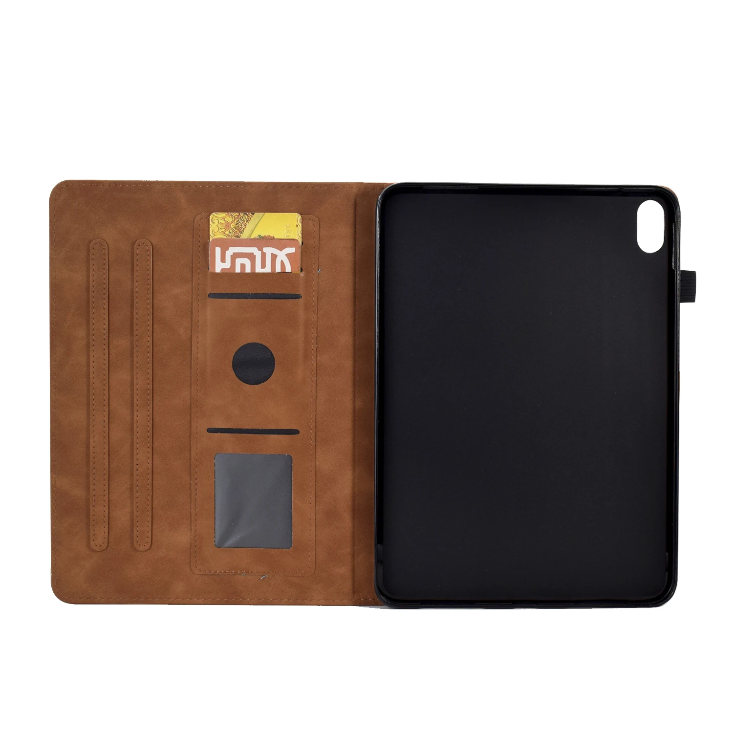 For Xiaomi Redmi Pad 2 11 Case Flower Butterfly Imprinted Card Slots Leather Cover - Brown