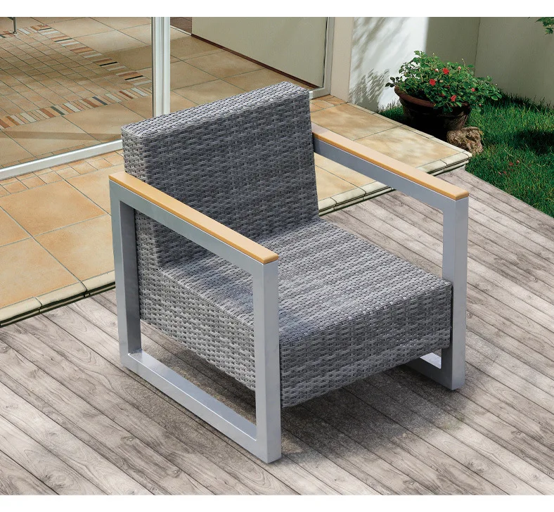 Outdoor Rattan Sofa Balcony Living Room Hotel Villa Clubhouse
