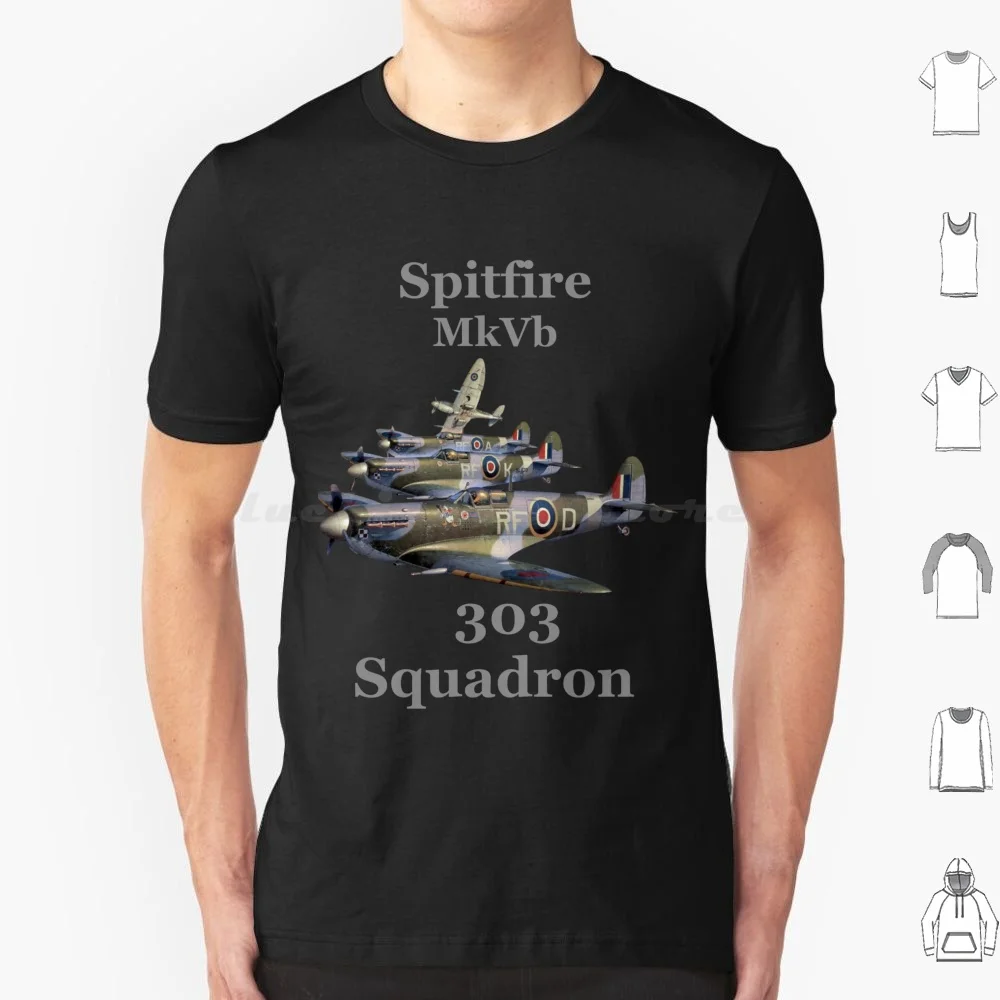 Футболка Supermarine Spitfire Mkvb Raf, большой размер, 100% хлопок Spitfire Ww2 Raf, авиационный самолет, истребитель, Wwii Supermarine