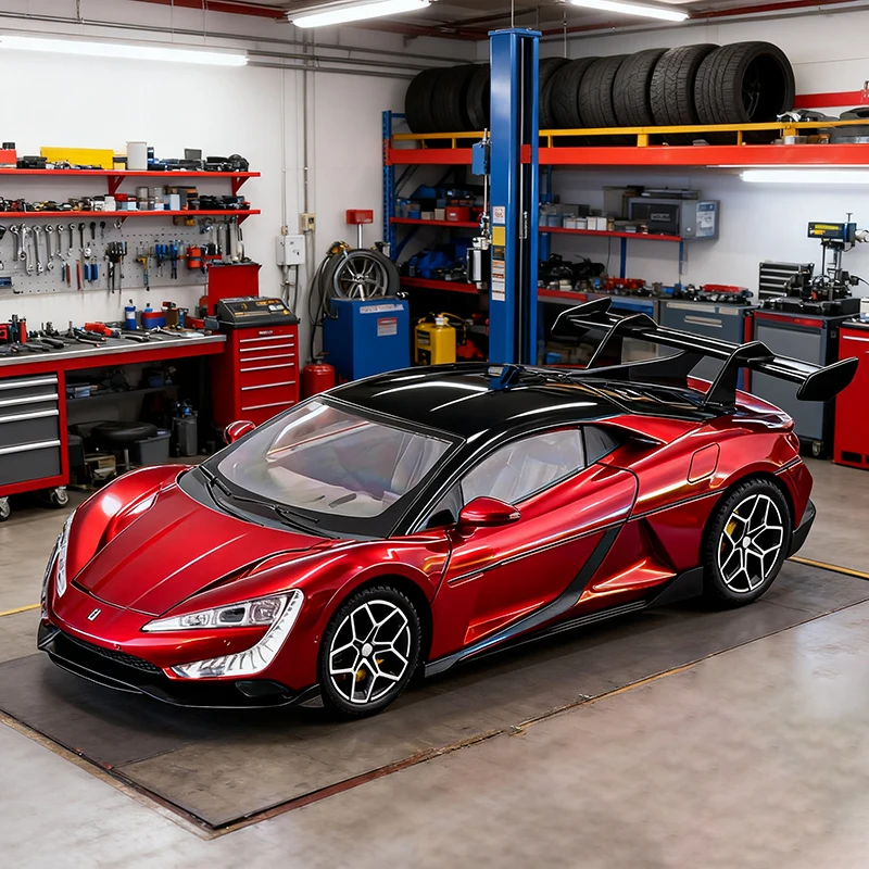 1:24 BYD Look UP U9 Supercar سبيكة يموت يلقي لعبة سيارة نموذج الصوت والضوء لعبة أطفال المقتنيات هدية عيد ميلاد