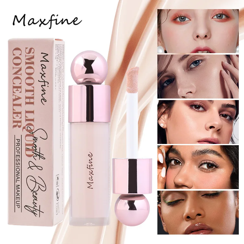 Maxfine correttore liquido a 5 colori fondotinta naturale impermeabile duraturo trucco facile trucco moda cosmetici professionali 5.5g