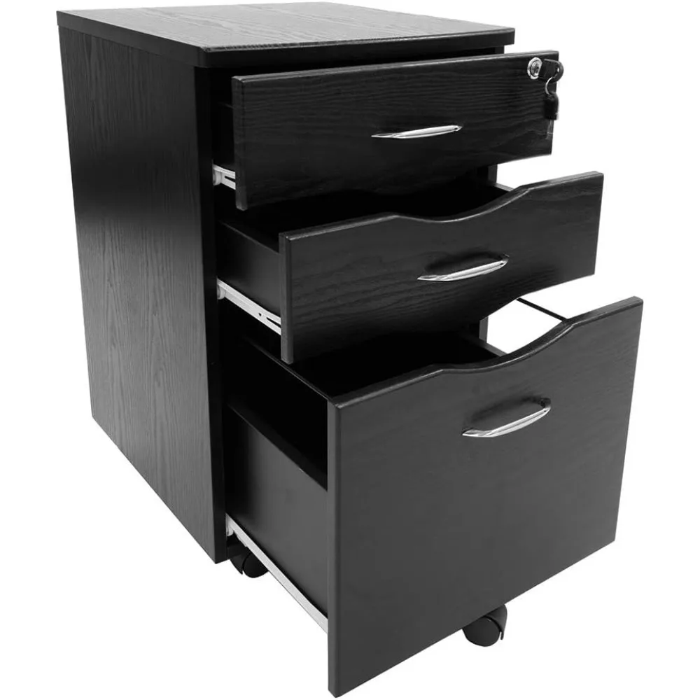 Techni Mobili Rolling Storage and File Cabinet, Espresso