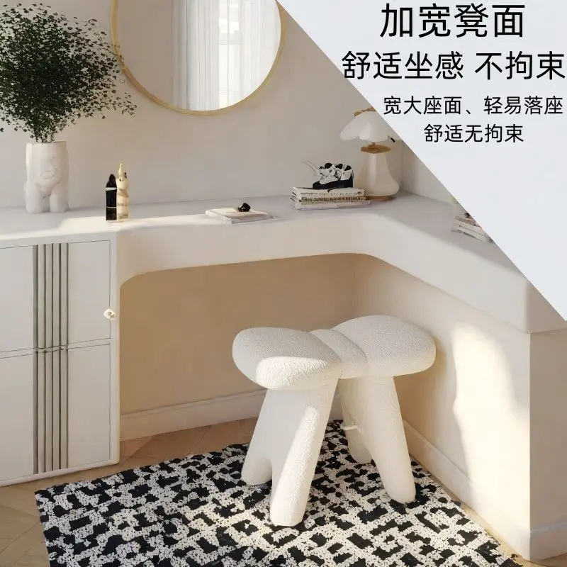 

Bowknot Makeup Stool & Vanity Bench - Chic Home Decor for Bedroom, Living Room - Step Stool & Shoe Changing Bench
