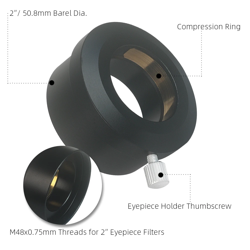 Imagem -02 - Adaptador Ocular para Telescópio a 1.25 Polegadas 90728