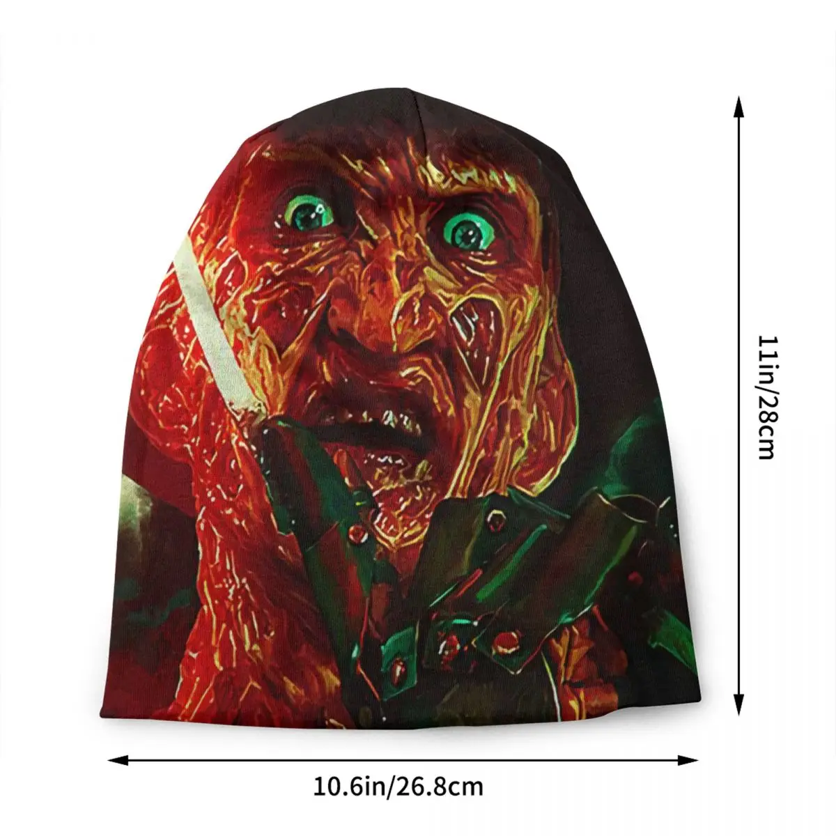 Horror Movie Character Bonnet Hat Knitting Hats Men Women Fashion Unisex Halloween Film Winter Warm Beanies Cap