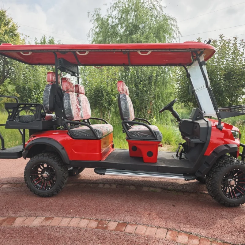 

New Off Road Golf Carts Club Golf Buggy Electric Golf Cart Zero Emission More Environmentally Friendly Multicolor Light Flashing