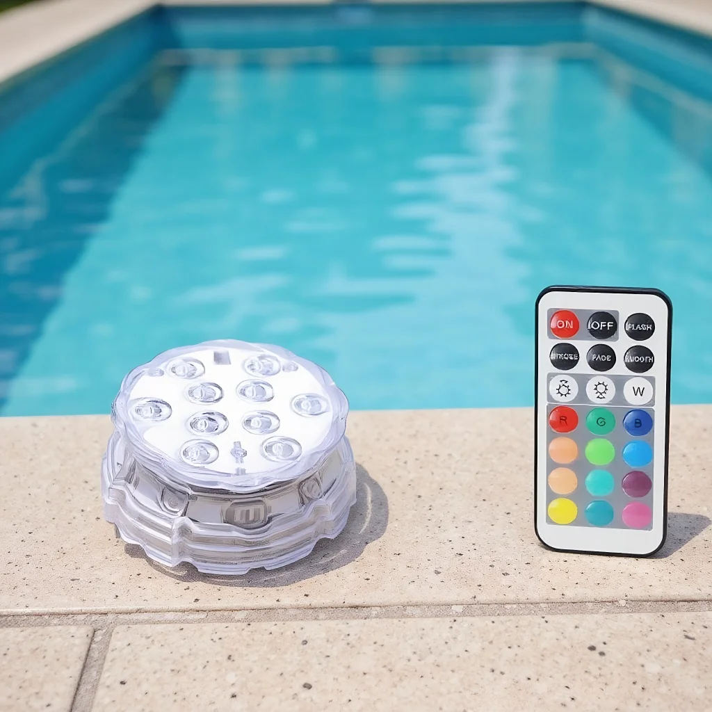 

4-LED Submersible Light: Battery-Powered Underwater Lamp for Pools, Vases, and Party Decor