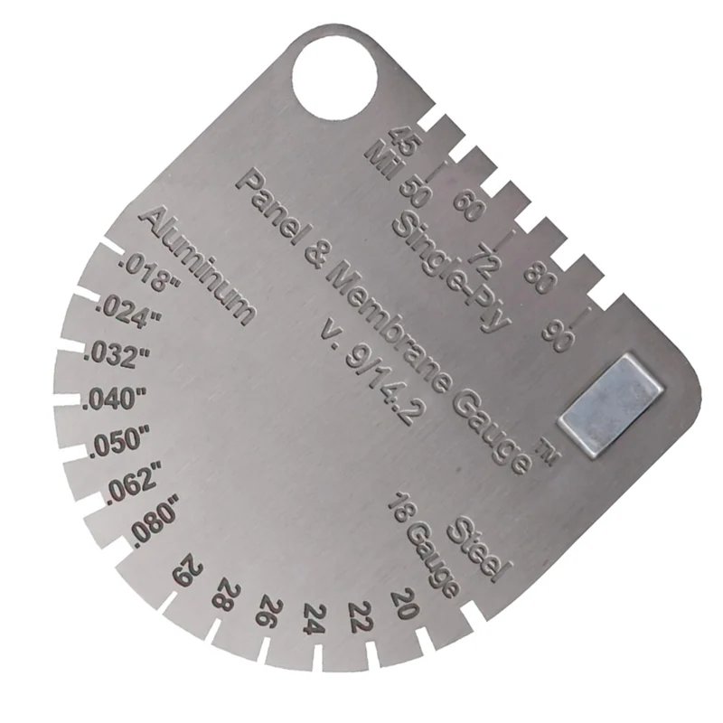 

Модернизированная черепица для панелей и мембран, заменяет калибр черепицы, измерение толщины и металлического калибра