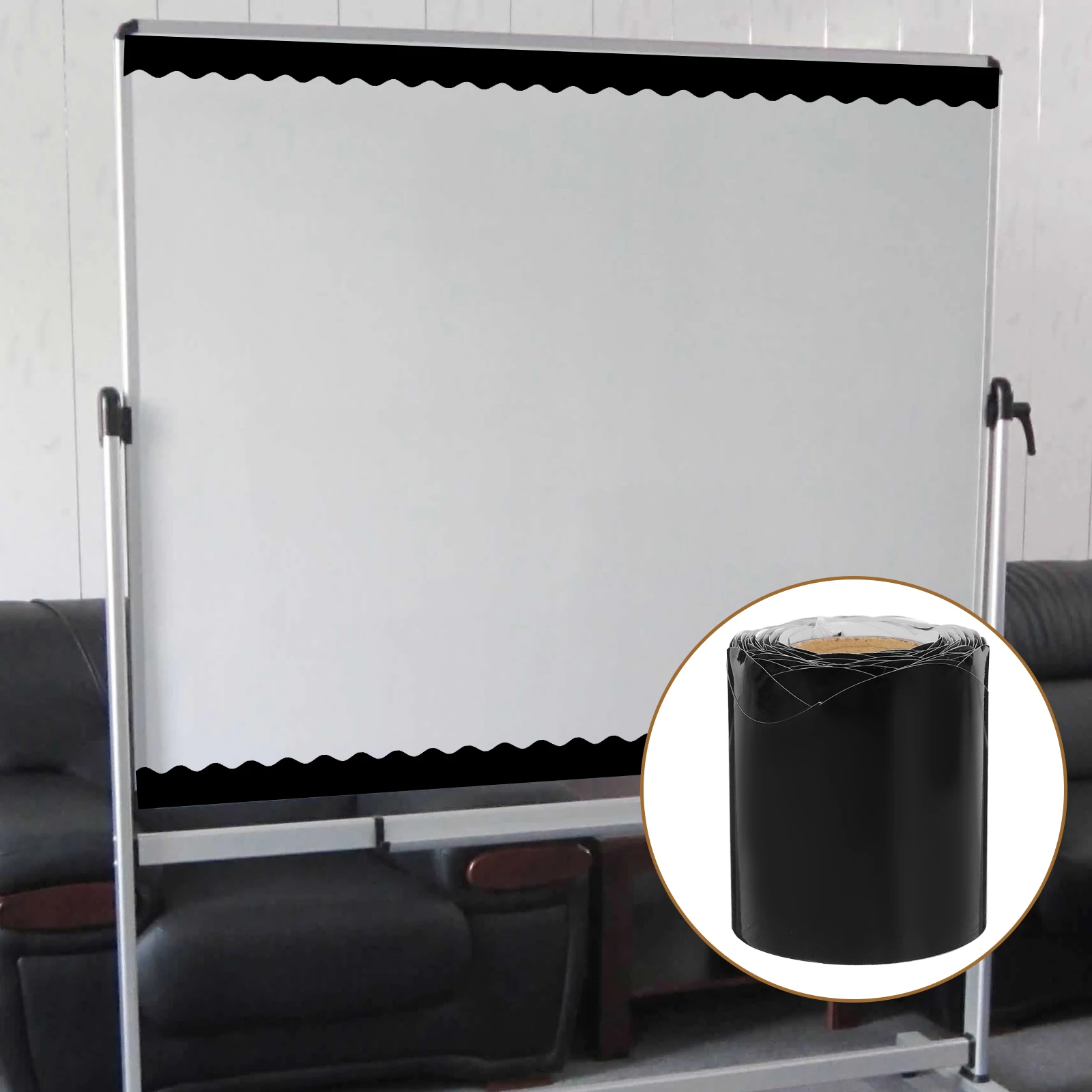 

Waterproof Border Stickers Bulletin Board Decorations for Office Classroom Decorative Black Bulltin Signs