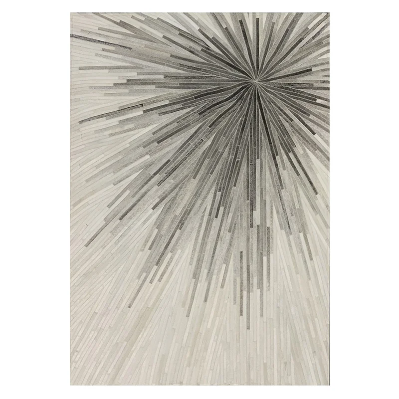 American Handmade Patchwork Cowhide Rug Carpet for Bedroom Home Decoration Real Cow Skin Office Mat Bedroom Rug Customize
