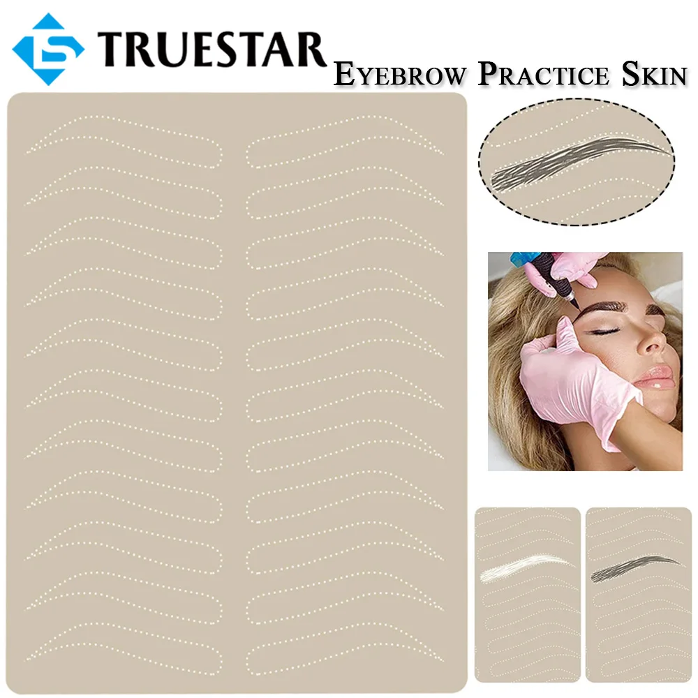 30/25/2PCS Eyebrow Tattoo Practice Skin Double Side Inkless Fake Skins Microblading PMU Makeup Eyebrow Skins Tattoo Accessories