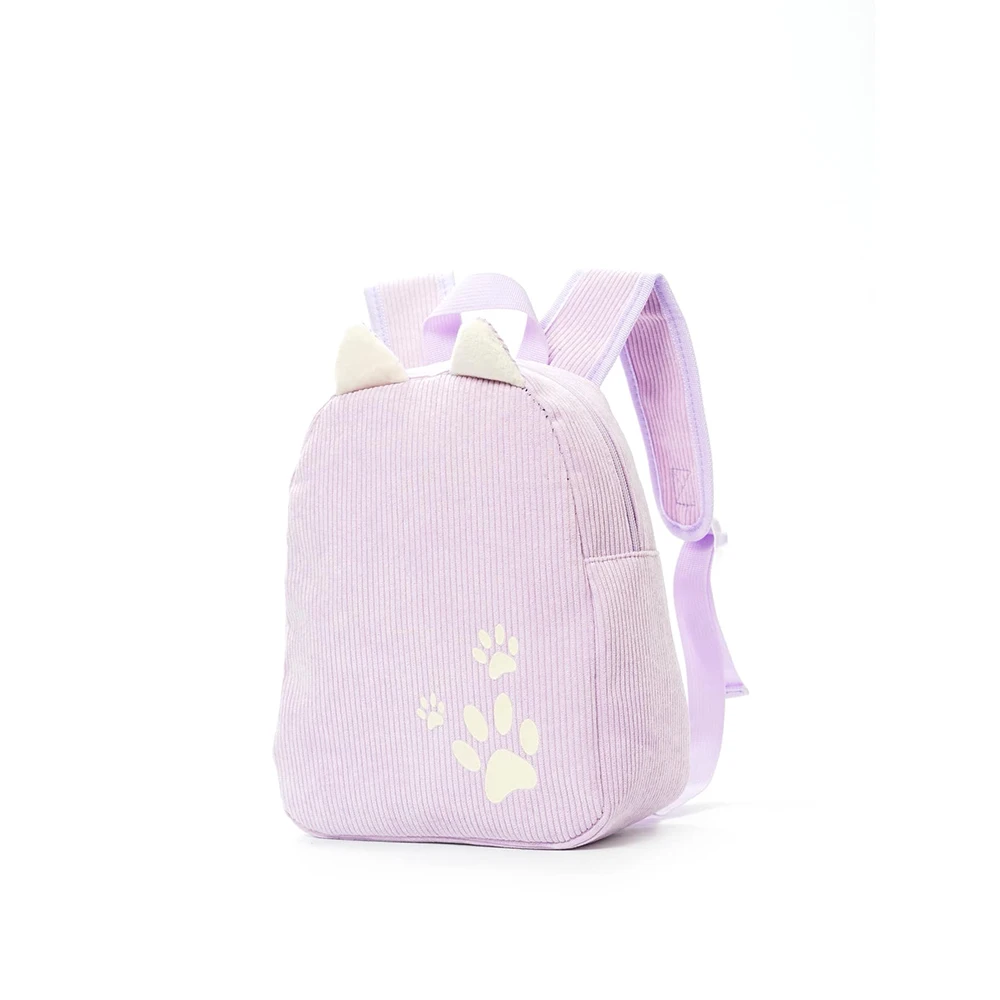 Mochila de jardín de infantes personalizada, pana bordada con nombre para niños, Color sólido, bolsa de regalo bonita para aperitivos para bebé,