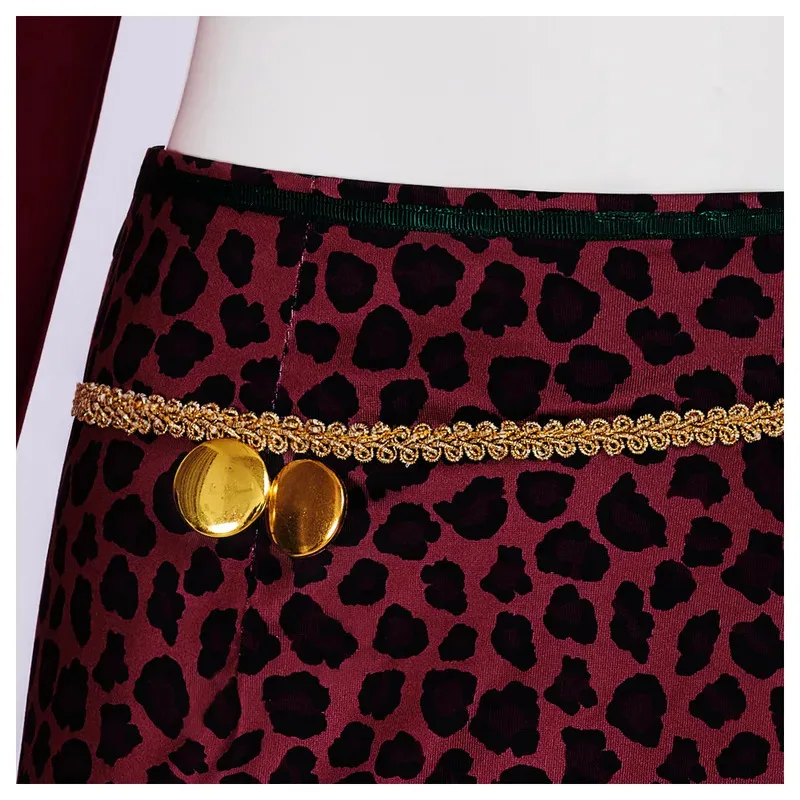 Nurse Maria Cosplay Movie Silent Fantsy Costume Terror Red Coat Sexy Leopard Skirt Hill Costume Halloween Party Suit for Women