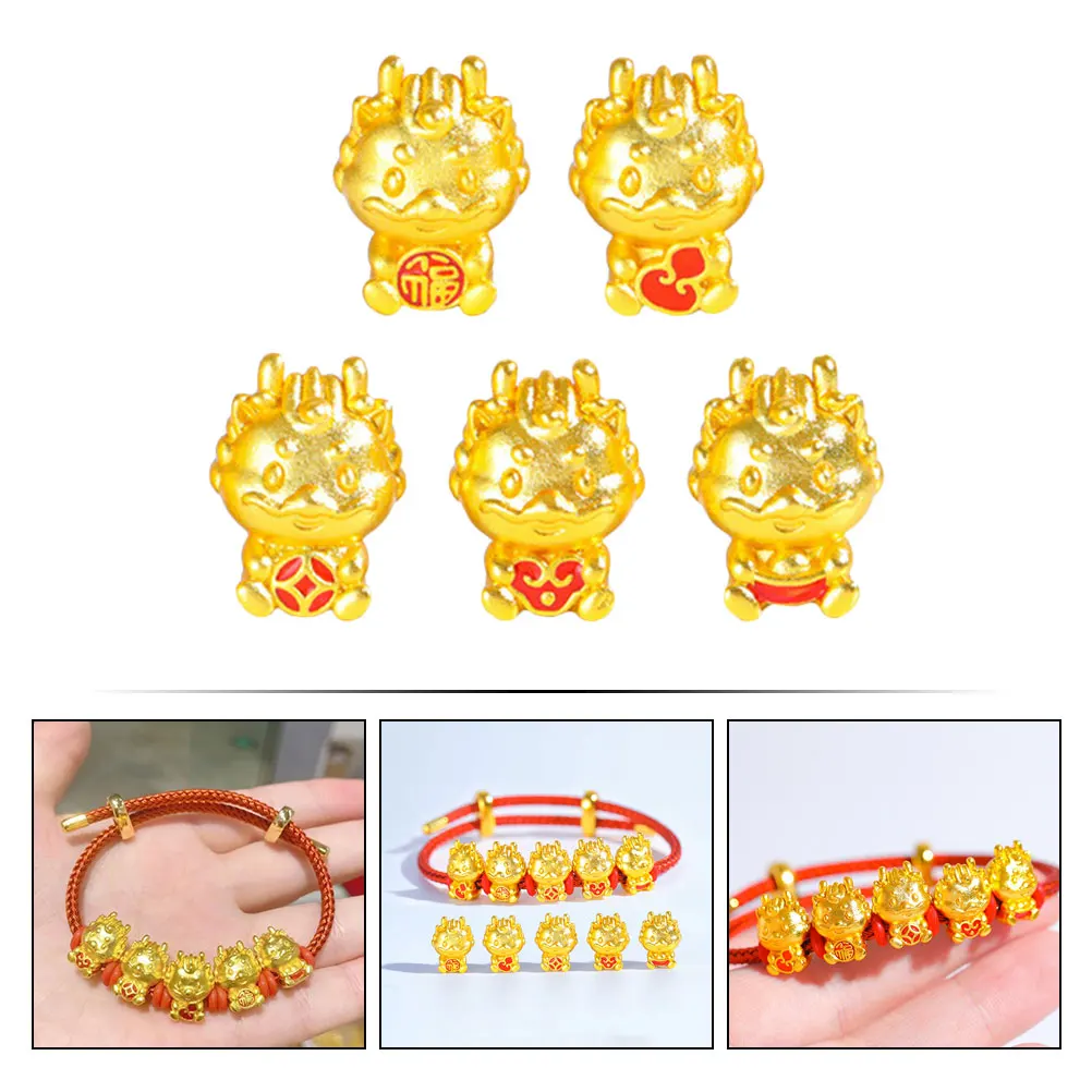 

Wufu Rabbit Bracelet Dangle Charms for Bracelets Mini Jewelry Making Vintage Chinese Copper