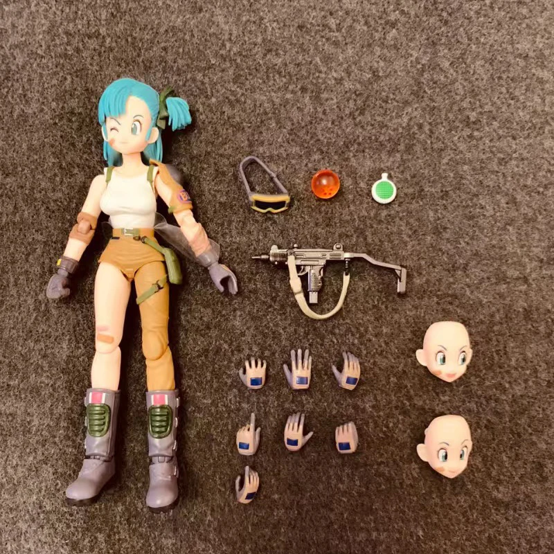 

Anime Dragon Ball Action Figure Bulma Mfg Model Series Shf Soldier Accessories Statue Pvc Doll Collectible Model Kid Toy Gift