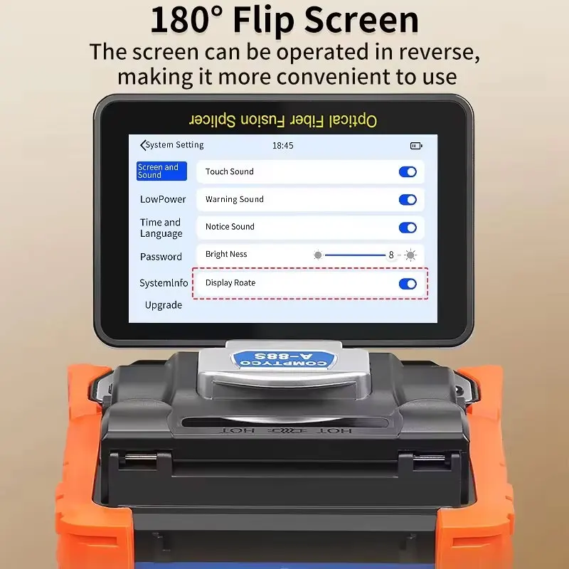 A-88S 3-IN-1 Optical Fiber Fusion Splicer Automatic Welding/Heating Built-in OPM/VFL with 5-inch Touch Screen