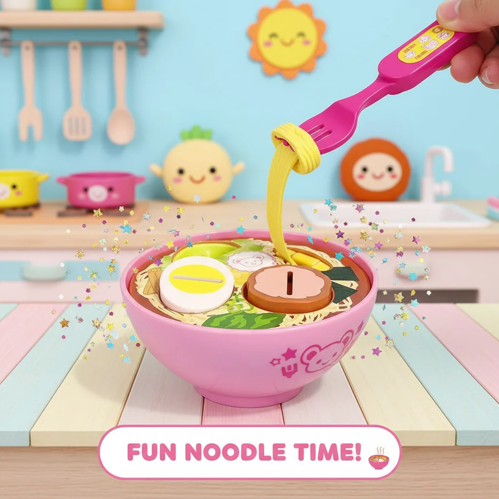 Jugar juguete de cocina alimentación Ramen comida de simulación fideos divertidos regalo para niños juguete de alimentación juego de simulación para niños artículos de cocina