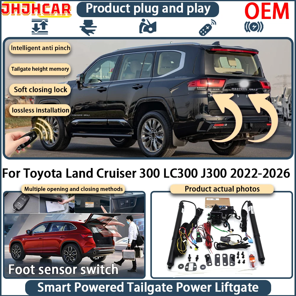 OEM Smart Powered Tailgate For Toyota Land Cruiser 300 LC300 J300 2022-2026 Power Liftgate System Key Remote Control Trunk Lift
