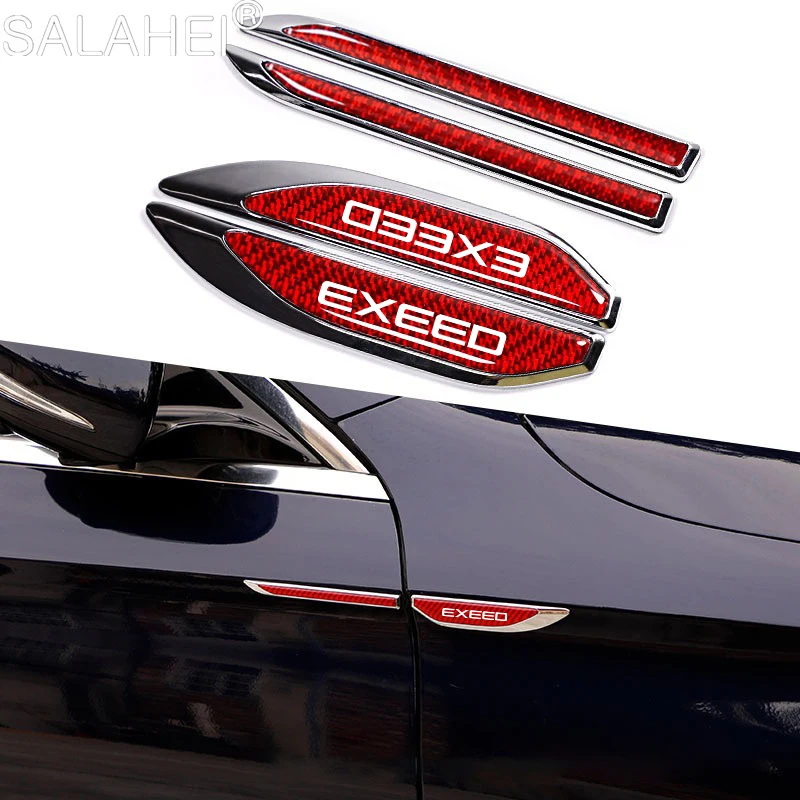 2 Pieces 3D Metal Maxus Logo Car Fender Side Wing Emblem Badge Sticker For Chery Exeed RX VX TX LX TXL Car Accessories